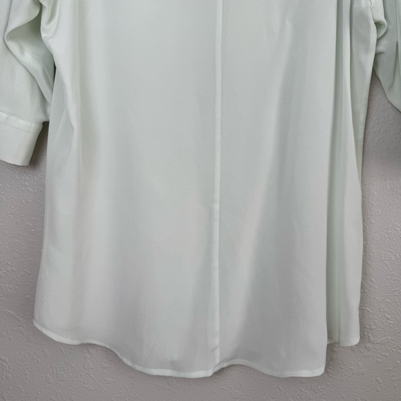 Soft Surroundings silk mint green 3/4 sleeve blouse‎ top M - Picture 7 of 10